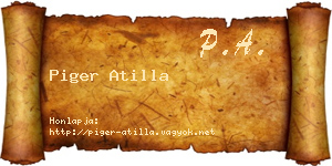 Piger Atilla névjegykártya